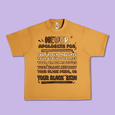 Never Apologize Urban Heavy Tee Designed By Maliassmallbusiness