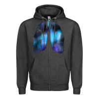 Charcoal Heather white lungs Zipper Hoodie - Bettercallsaul