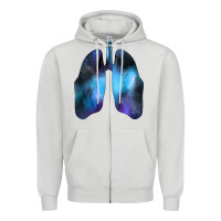Dove Grey white lungs Zipper Hoodie - Bettercallsaul