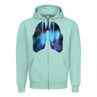 Seafoam white lungs Zipper Hoodie - Bettercallsaul