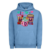 Pigment Pebble Blue Western Mom Coffee Cups Urban Hoodie - BundleAndBundleShop