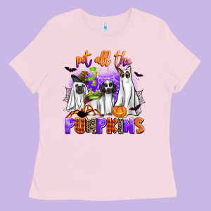 Pet All The Pupkins Ladies Tee Designed By Adodesignshop