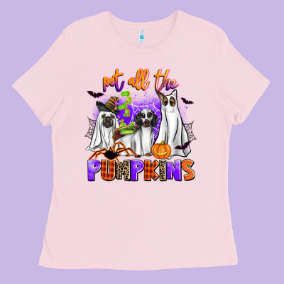 Pet All The Pupkins Ladies Tee Designed By Adodesignshop