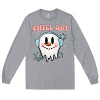 Heather Grey chill out christmas snowman Long Sleeve Tee - MaliasSmallBusiness