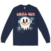 Navy chill out christmas snowman Long Sleeve Tee - MaliasSmallBusiness