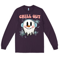 Plum chill out christmas snowman Long Sleeve Tee - MaliasSmallBusiness