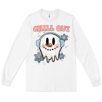 White chill out christmas snowman Long Sleeve Tee - MaliasSmallBusiness