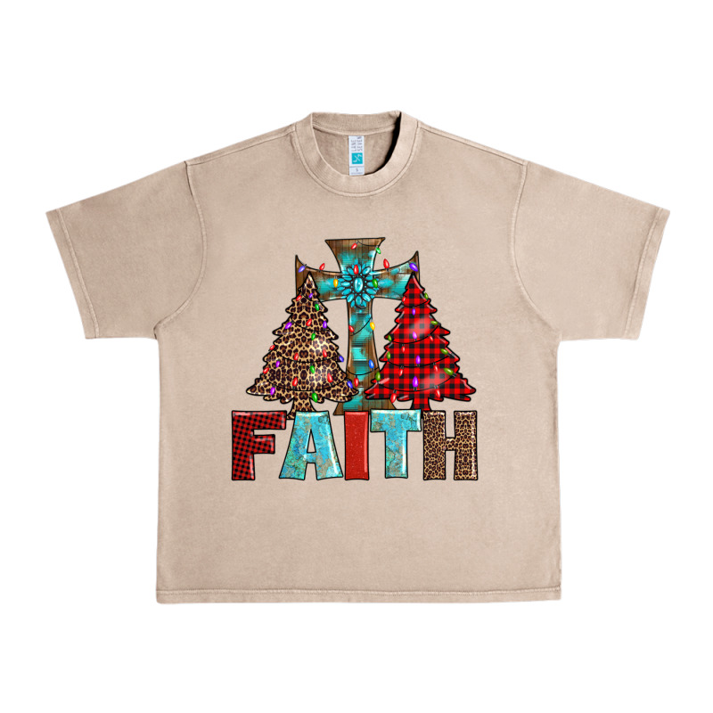 Cross And Christmas Trees Urban Heavy Tee by AdoDesignShop | Teevron