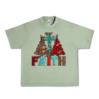 Oil Green cross and christmas trees Urban Heavy Tee - AdoDesignShop