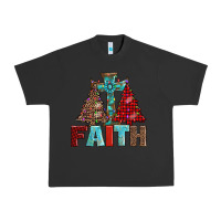 Pigment Black cross and christmas trees Urban Heavy Tee - AdoDesignShop