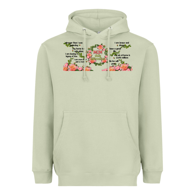 Mom Daily Affirmation Heavyweight Hoodie by TumblerDesignByShophia | Teevron
