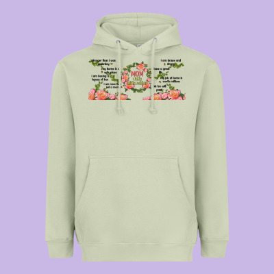 Mom Daily Affirmation Heavyweight Hoodie Designed By Tumblerdesignbyshophia