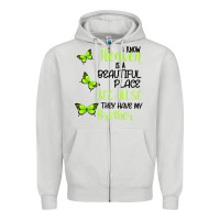 Dove Grey I know heaven is a beautiful place because they have my brother Zipper Hoodie - Bettercallsaul
