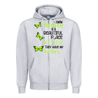 Heather Grey I know heaven is a beautiful place because they have my brother Zipper Hoodie - Bettercallsaul