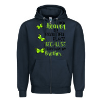 Navy I know heaven is a beautiful place because they have my brother Zipper Hoodie - Bettercallsaul