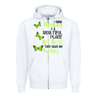 White I know heaven is a beautiful place because they have my brother Zipper Hoodie - Bettercallsaul