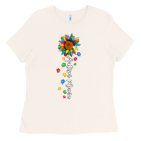 Bone autism mama sunflower white Ladies Tee - JahusDesignShop