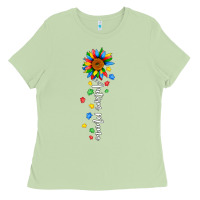 Matcha autism mama sunflower white Ladies Tee - JahusDesignShop