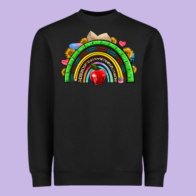 School Rainbow Heavyweight Sweatshirt Designed By Nancycooperartshop