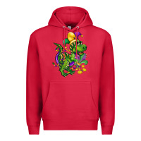 Cardinal mardi gras trex Premium Hoodie - CowGirlArtShop