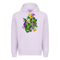 Lilac mardi gras trex Premium Hoodie - CowGirlArtShop