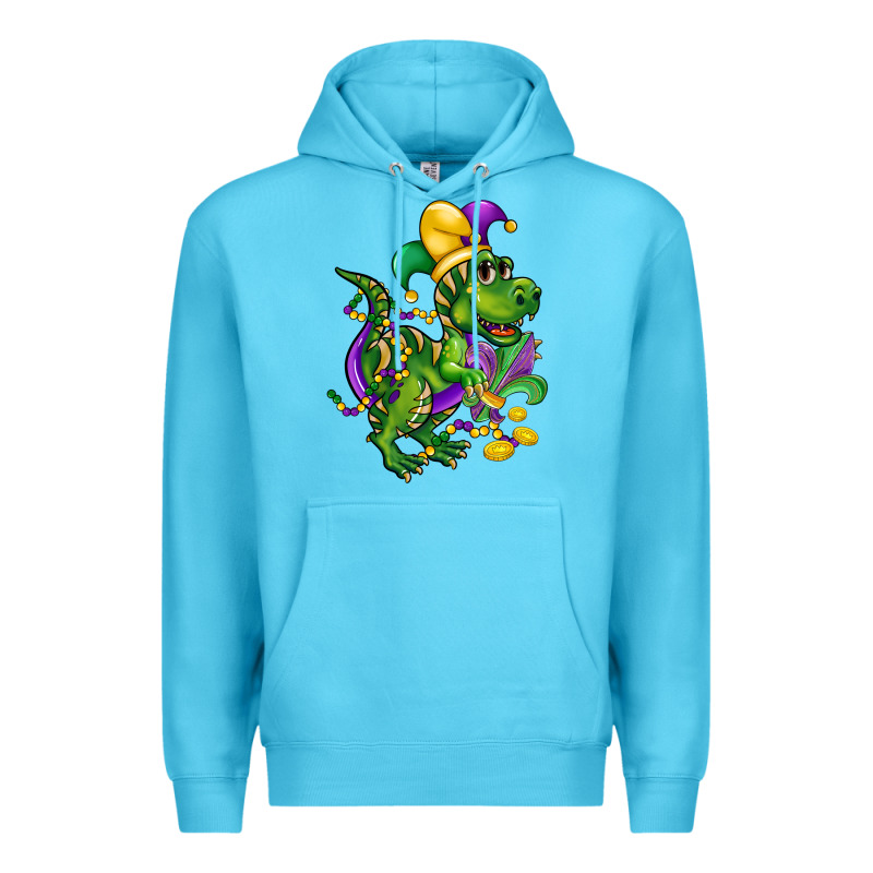 Mardi Gras Trex Premium Hoodie by CowGirlArtShop | Teevron
