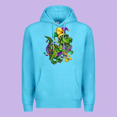Mardi Gras Trex Premium Hoodie Designed By Cowgirlartshop