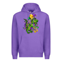 Purple mardi gras trex Premium Hoodie - CowGirlArtShop