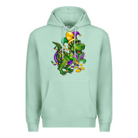 Seafoam mardi gras trex Premium Hoodie - CowGirlArtShop