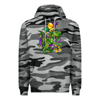 Slate Camo mardi gras trex Premium Hoodie - CowGirlArtShop
