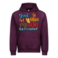 Mauve Wine Don't Let Your Heart Be Troupled Urban Hoodie - BundleAndBundleShop