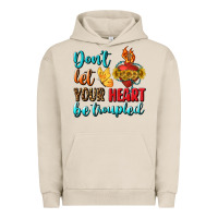 Pigment French Oak Don't Let Your Heart Be Troupled Urban Hoodie - BundleAndBundleShop