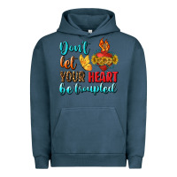 Pigment Midnight Navy Don't Let Your Heart Be Troupled Urban Hoodie - BundleAndBundleShop