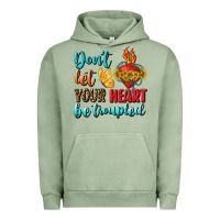 Pigment Oil Green Don't Let Your Heart Be Troupled Urban Hoodie - BundleAndBundleShop