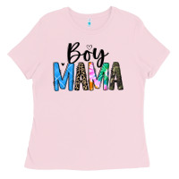 Bubblegum Pink boy mama white Ladies Tee - JahusDesignShop