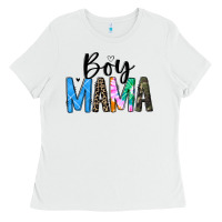 Boy Mama White Ladies Tee | Teevron