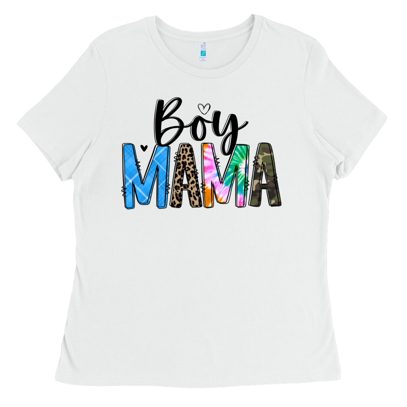 Boy Mama White Ladies Tee by JahusDesignShop | Teevron