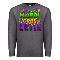 Charcoal Heather mardi gras cutie Premium Sweatshirt - CowGirlArtShop