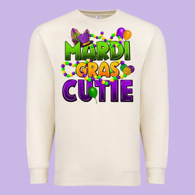 Mardi Gras Cutie Premium Sweatshirt Designed By Cowgirlartshop