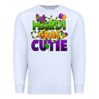White mardi gras cutie Premium Sweatshirt - CowGirlArtShop