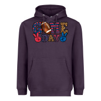 Plum Game day red and blue Heavyweight Hoodie - HowdyJamesFarm