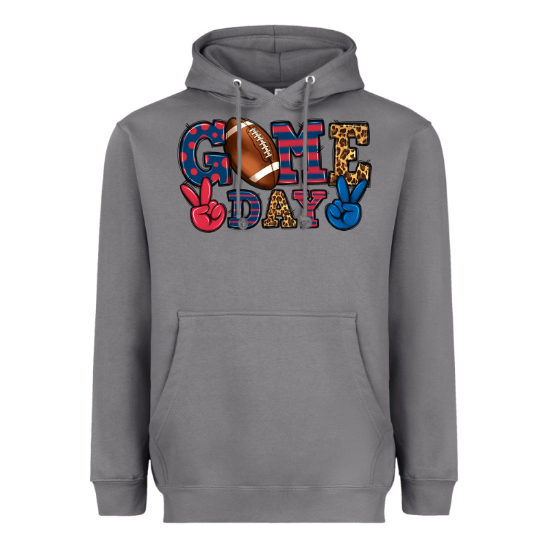 Game Day Red And Blue Heavyweight Hoodie by HowdyJamesFarm | Teevron