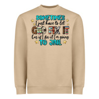 Mushroom sometimes i just have to let god fix it cus if i f Heavyweight Sweatshirt - MaliasSmallBusiness