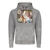 Cloud Rock Easter Bunny With Quail Eggs And Daisy Vintage Hoodie - RanaPortraitStore