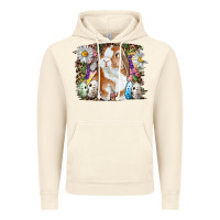 Vintage Artic Easter Bunny With Quail Eggs And Daisy Vintage Hoodie - RanaPortraitStore