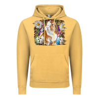 Vintage Mustard Easter Bunny With Quail Eggs And Daisy Vintage Hoodie - RanaPortraitStore