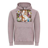Vintage Zinc Easter Bunny With Quail Eggs And Daisy Vintage Hoodie - RanaPortraitStore