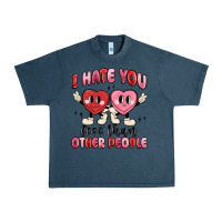 Midnight Navy i hate you less than other people Urban Heavy Tee - MaliasSmallBusiness