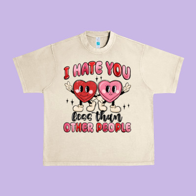 I Hate You Less Than Other People Urban Heavy Tee Designed By Maliassmallbusiness