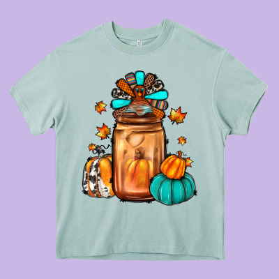 Thanksgiving Coffee Heavy Core Tee Designed By Jahusdesignshop
